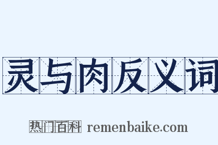 灵与肉反义词是什么意思的图片
